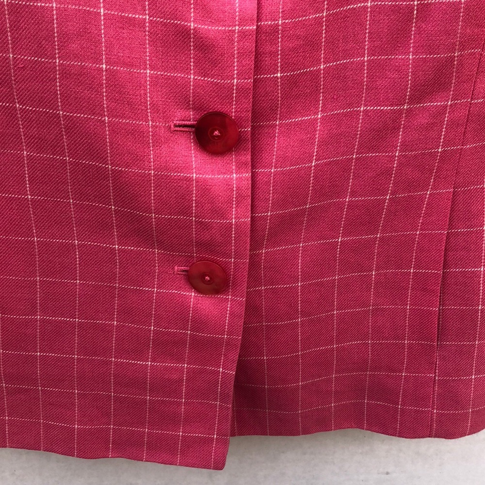 Jones New York womens size 2 signature petite linen blend pink blazer - Picture 4 of 8